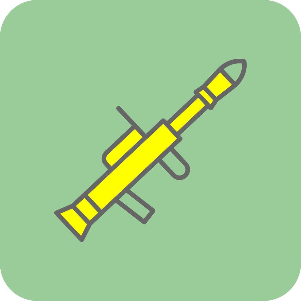 Gun Filled Yellow Icon vector