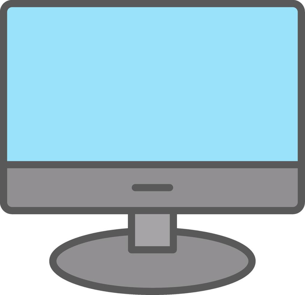 Lcd Line Filled Light Icon vector