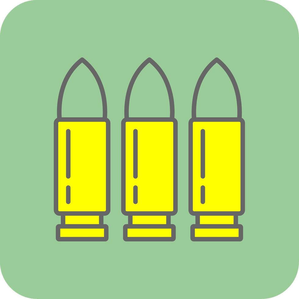 Bullet Filled Yellow Icon vector