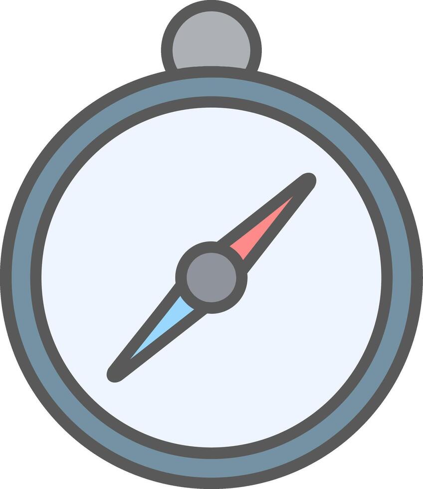 Compass Line Filled Light Icon vector