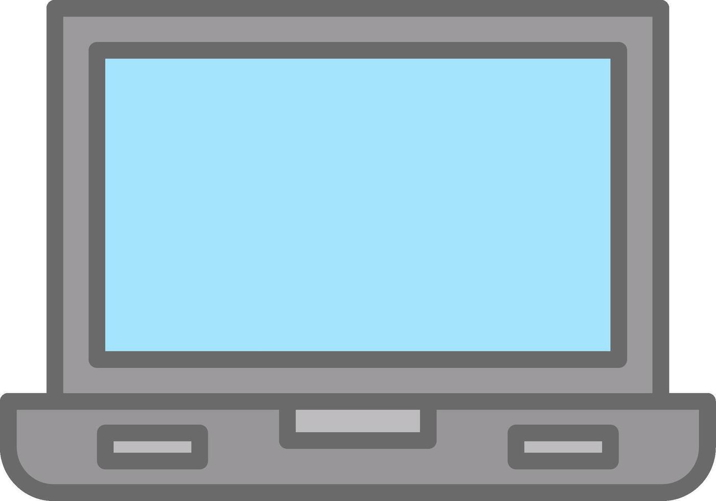 Laptop Screen Line Filled Light Icon vector