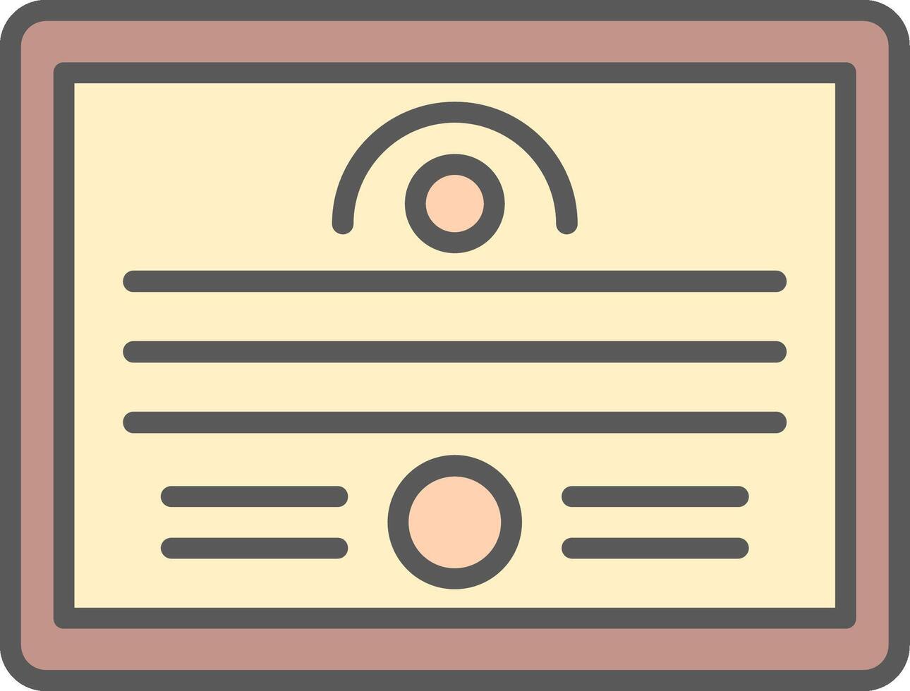 Diploma Line Filled Light Icon vector