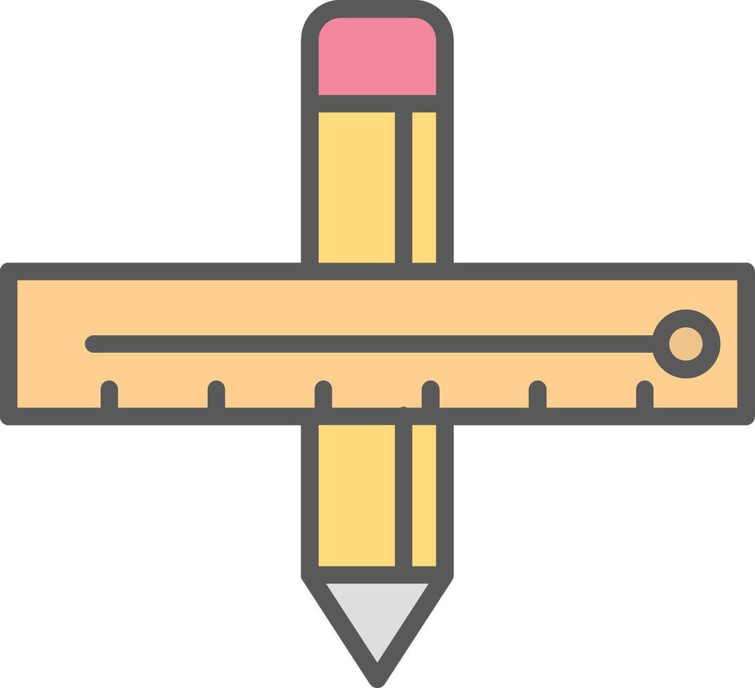 Pencil Line Filled Light Icon vector