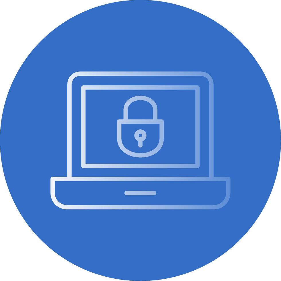 Laptop Flat Bubble Icon vector