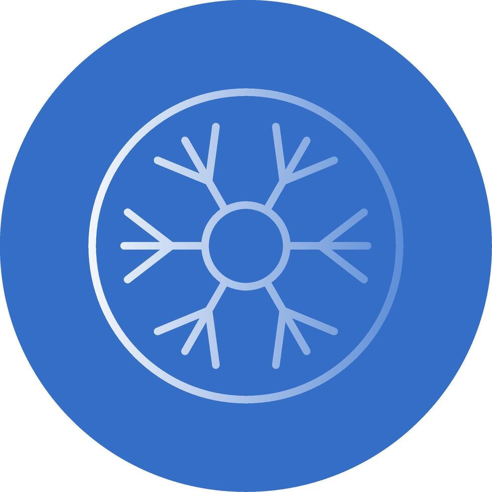 Snowflake Flat Bubble Icon vector
