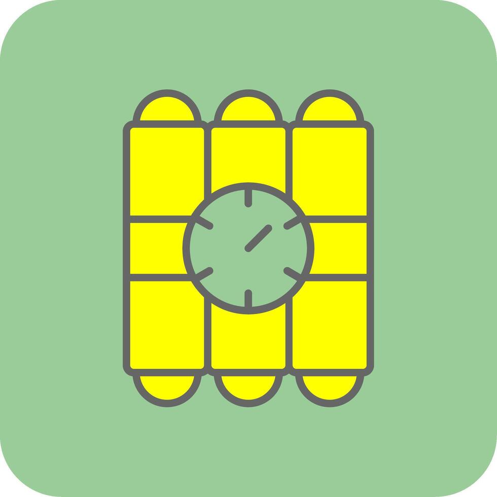 C4 Filled Yellow Icon vector