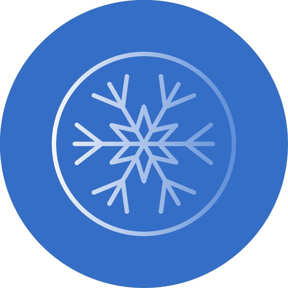 Snowflake Flat Bubble Icon vector