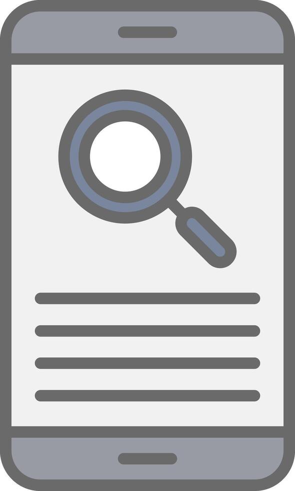 Smartphone Line Filled Light Icon vector