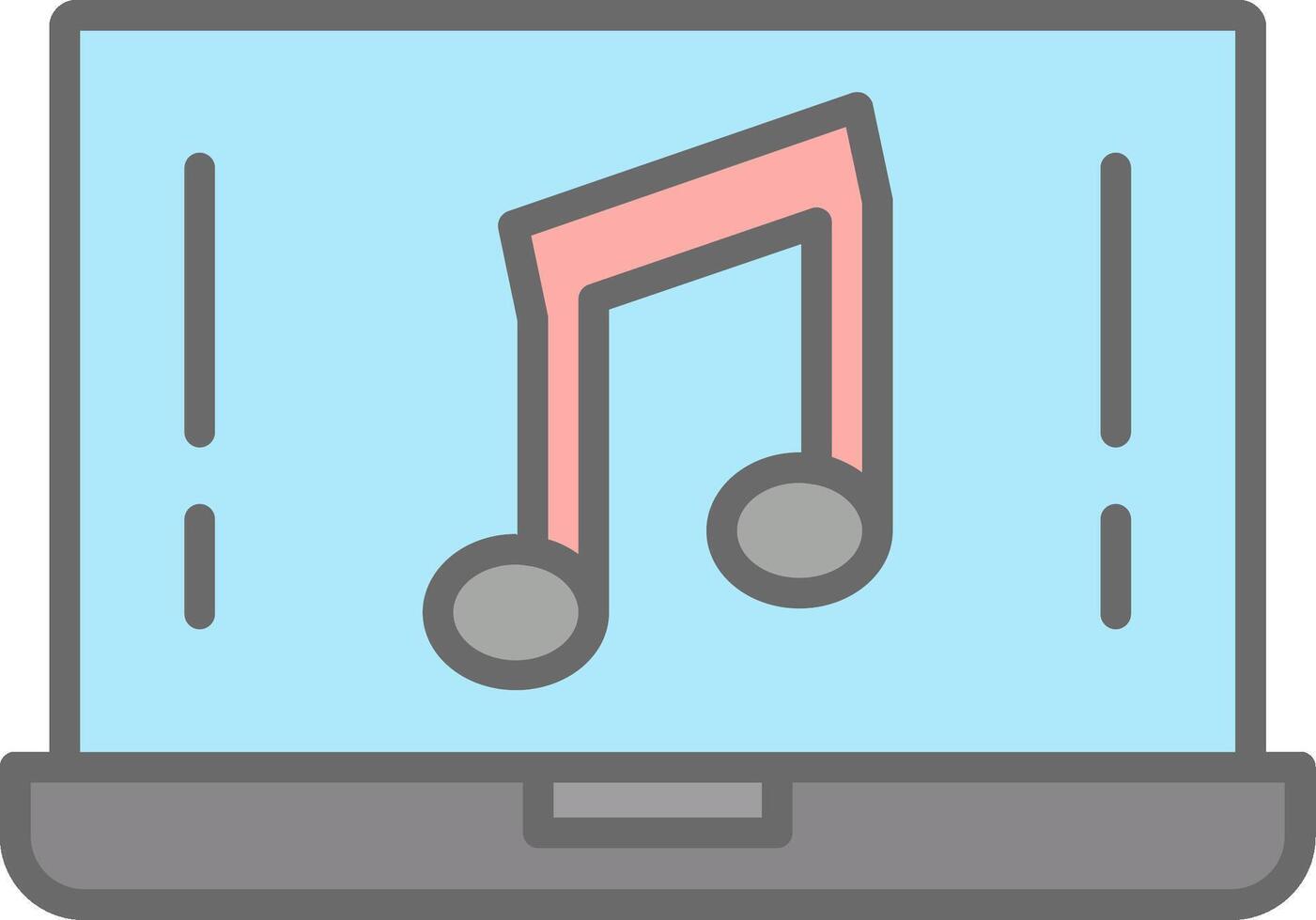 Music Line Filled Light Icon vector