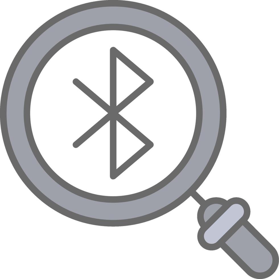 Bluetooth Line Filled Light Icon vector