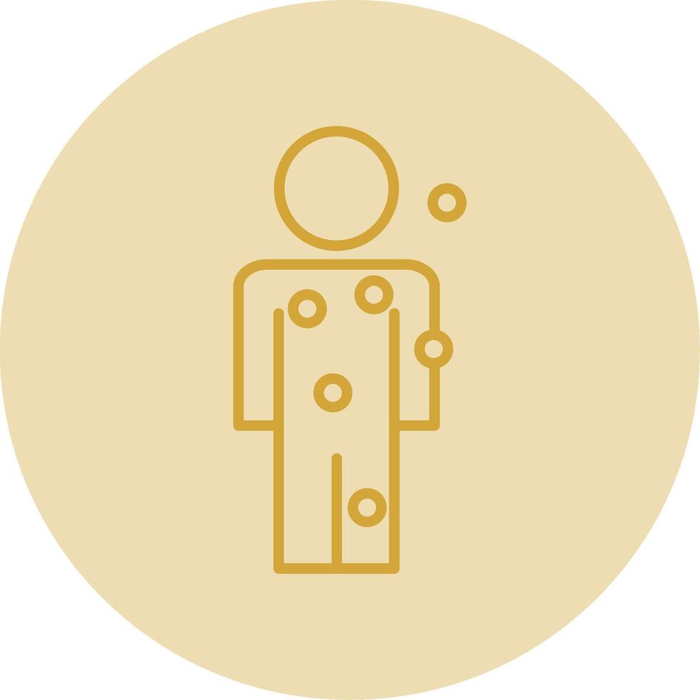 Symptom Checker Line Yellow Circle Icon vector