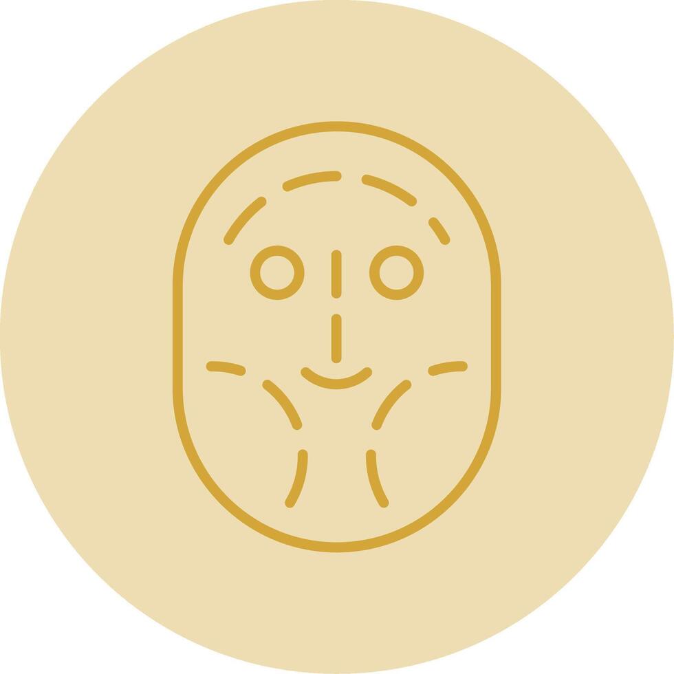 Facial Plastic Surgery Line Yellow Circle Icon vector
