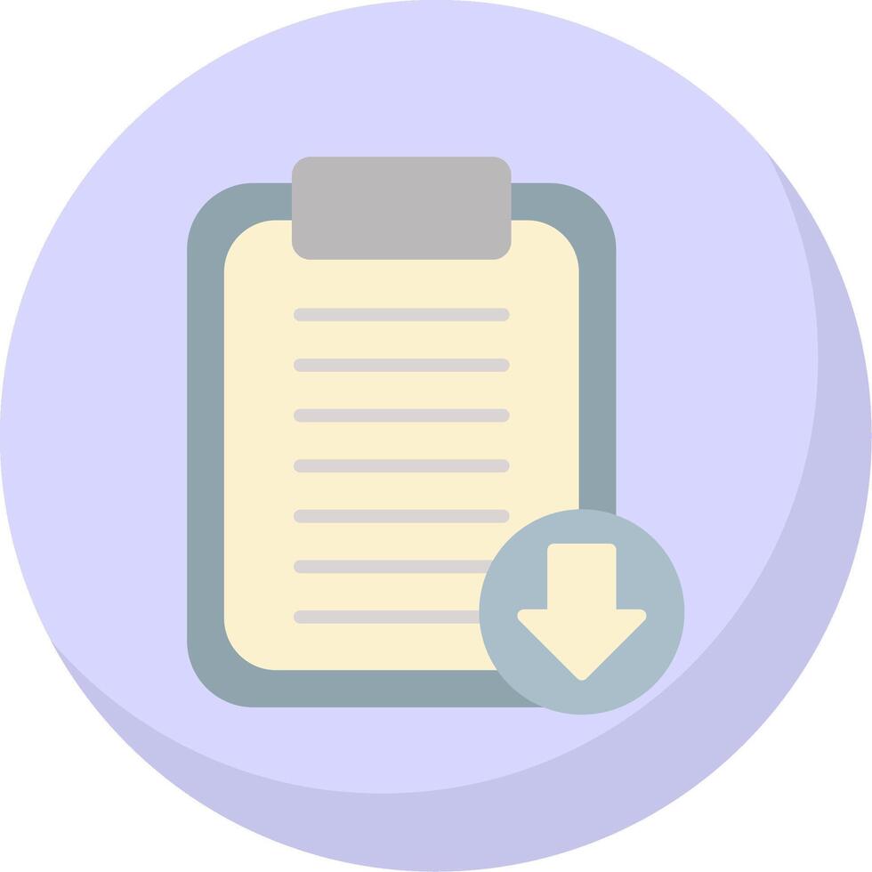 Notepad Flat Bubble Icon vector