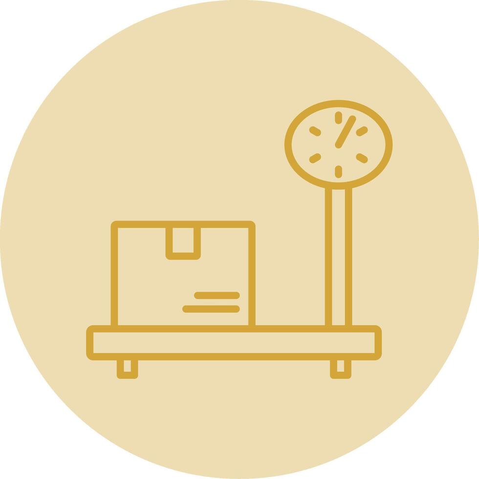 Weighting Line Yellow Circle Icon vector