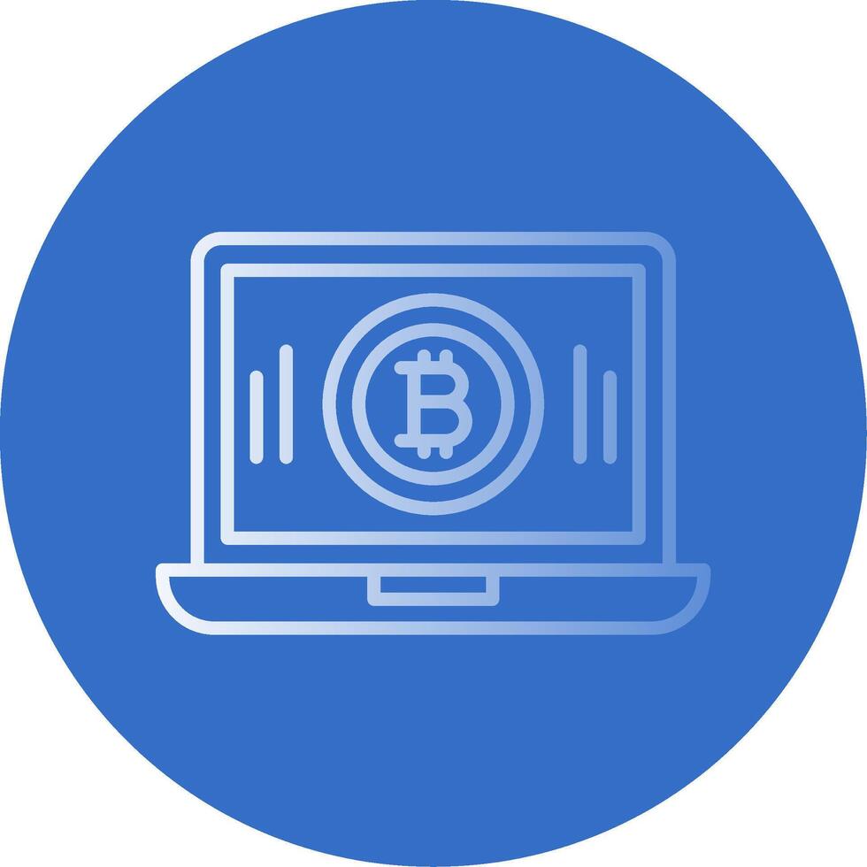 bitcoin minería plano burbuja icono vector