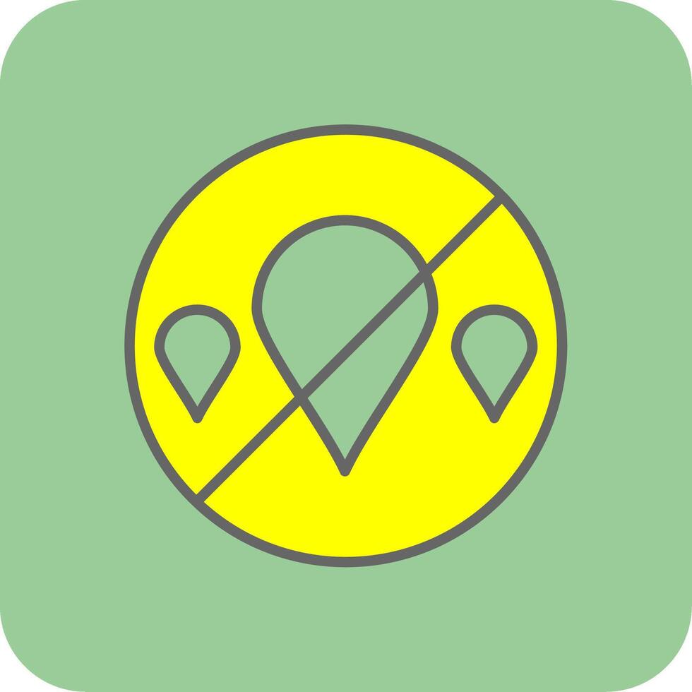 No Water Filled Yellow Icon vector