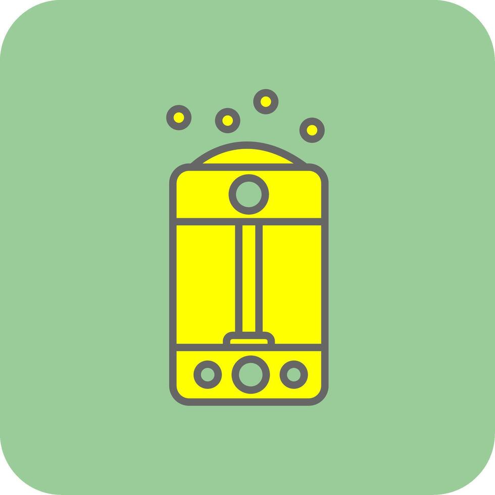 Humidifier Filled Yellow Icon vector