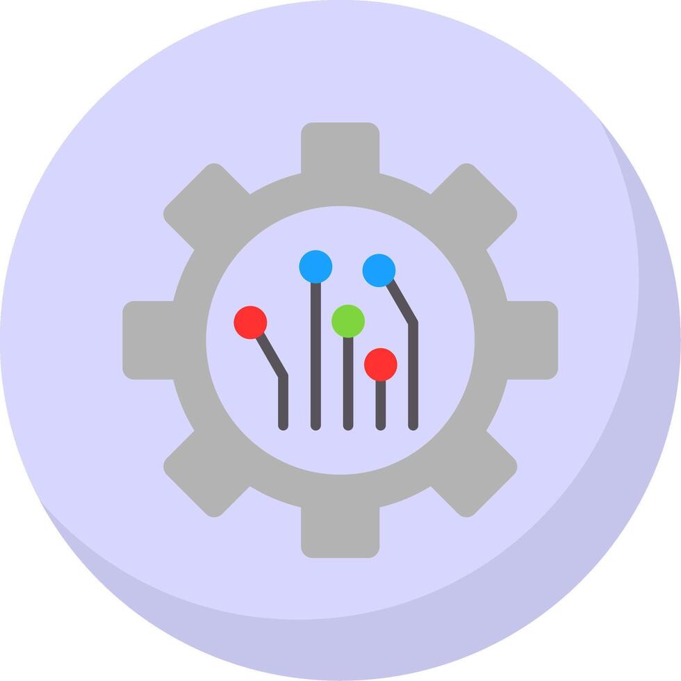 Mining Technology Flat Bubble Icon vector