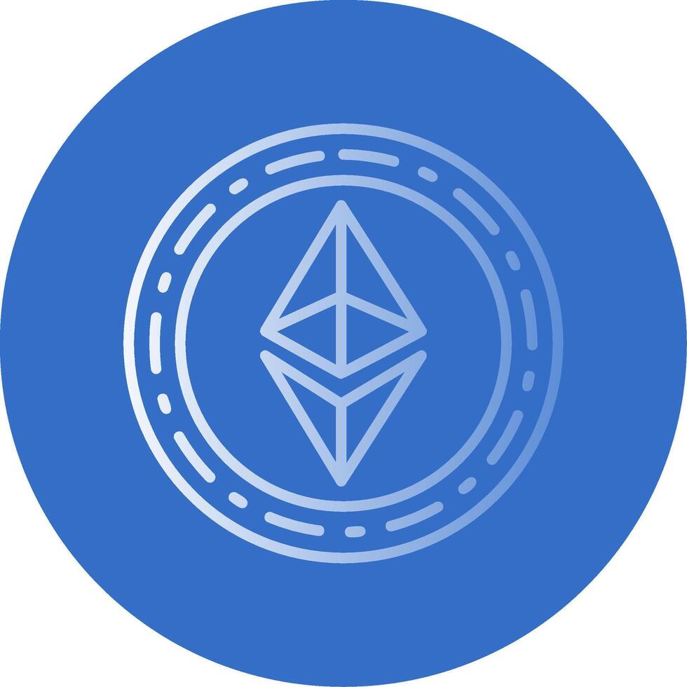 ethereum moneda plano burbuja icono vector