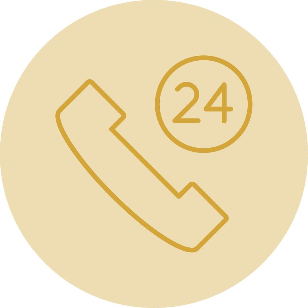 Help Line Yellow Circle Line Yellow Circle Icon vector