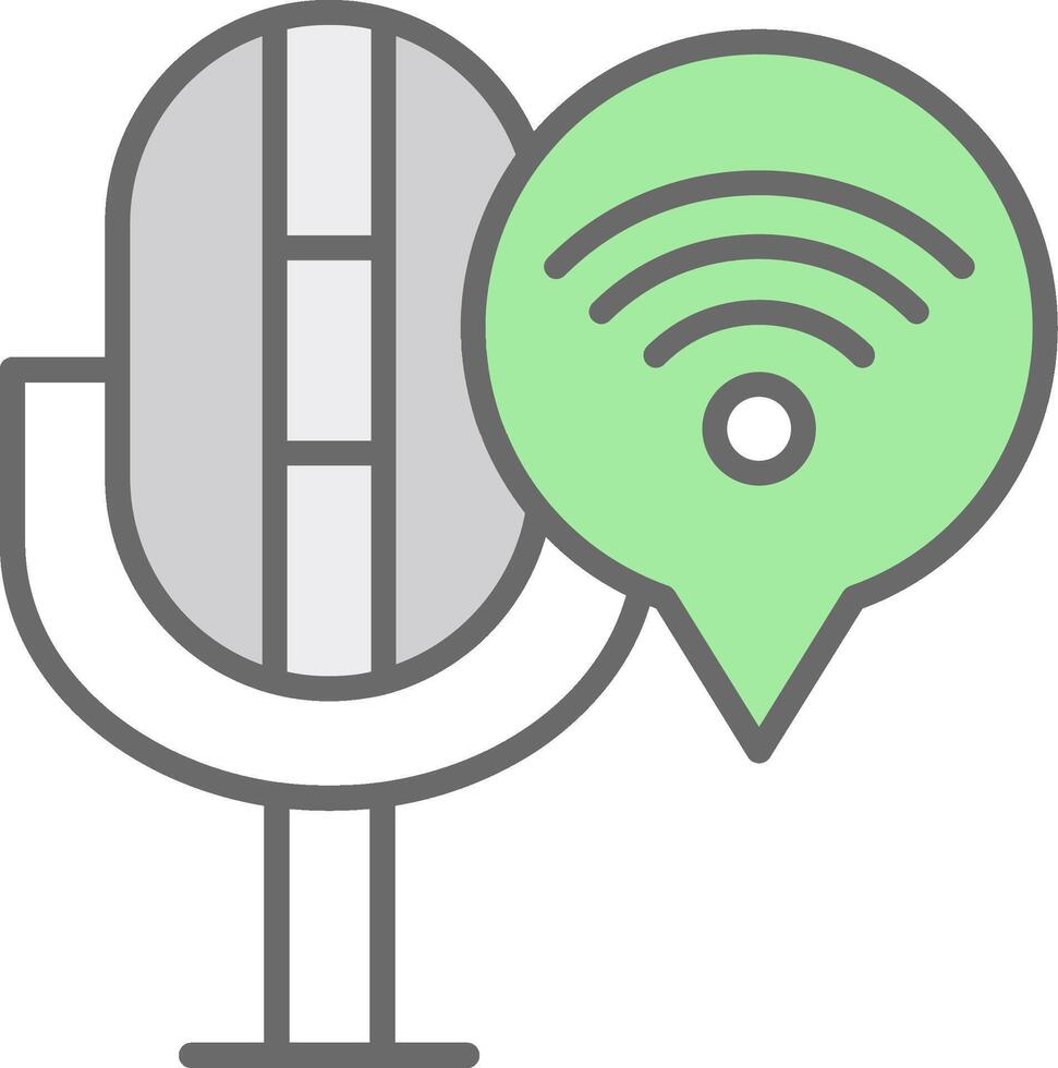 Connection Line Filled Light Icon vector