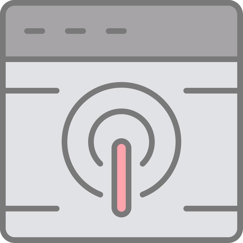 Browser Line Filled Light Icon vector