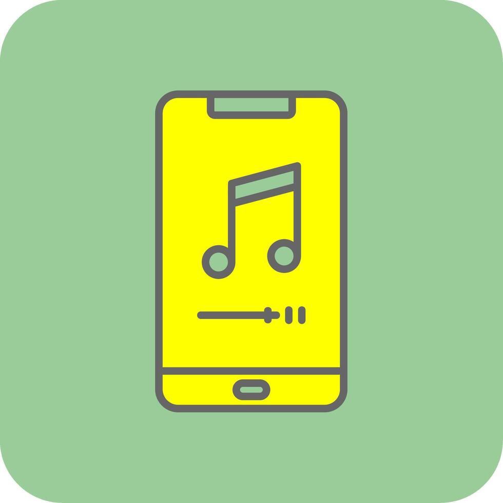 Phone Filled Yellow Icon vector