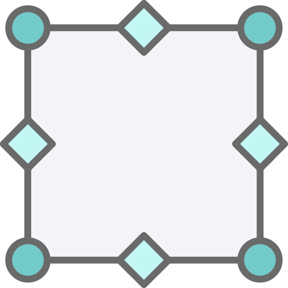 Nodes Line Filled Light Icon vector