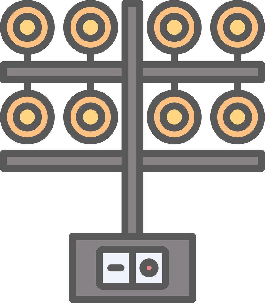 Lighting Line Filled Light Icon vector