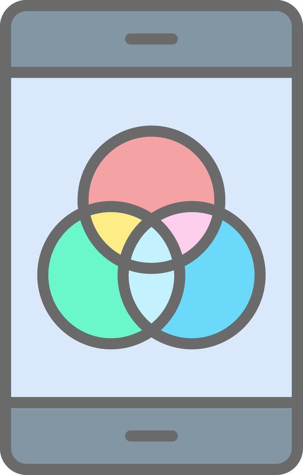 Color Scheme Line Filled Light Icon vector