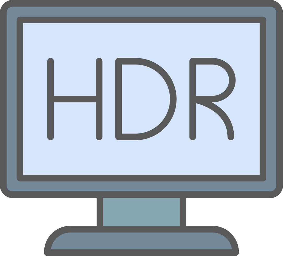 Monitor Line Filled Light Icon vector