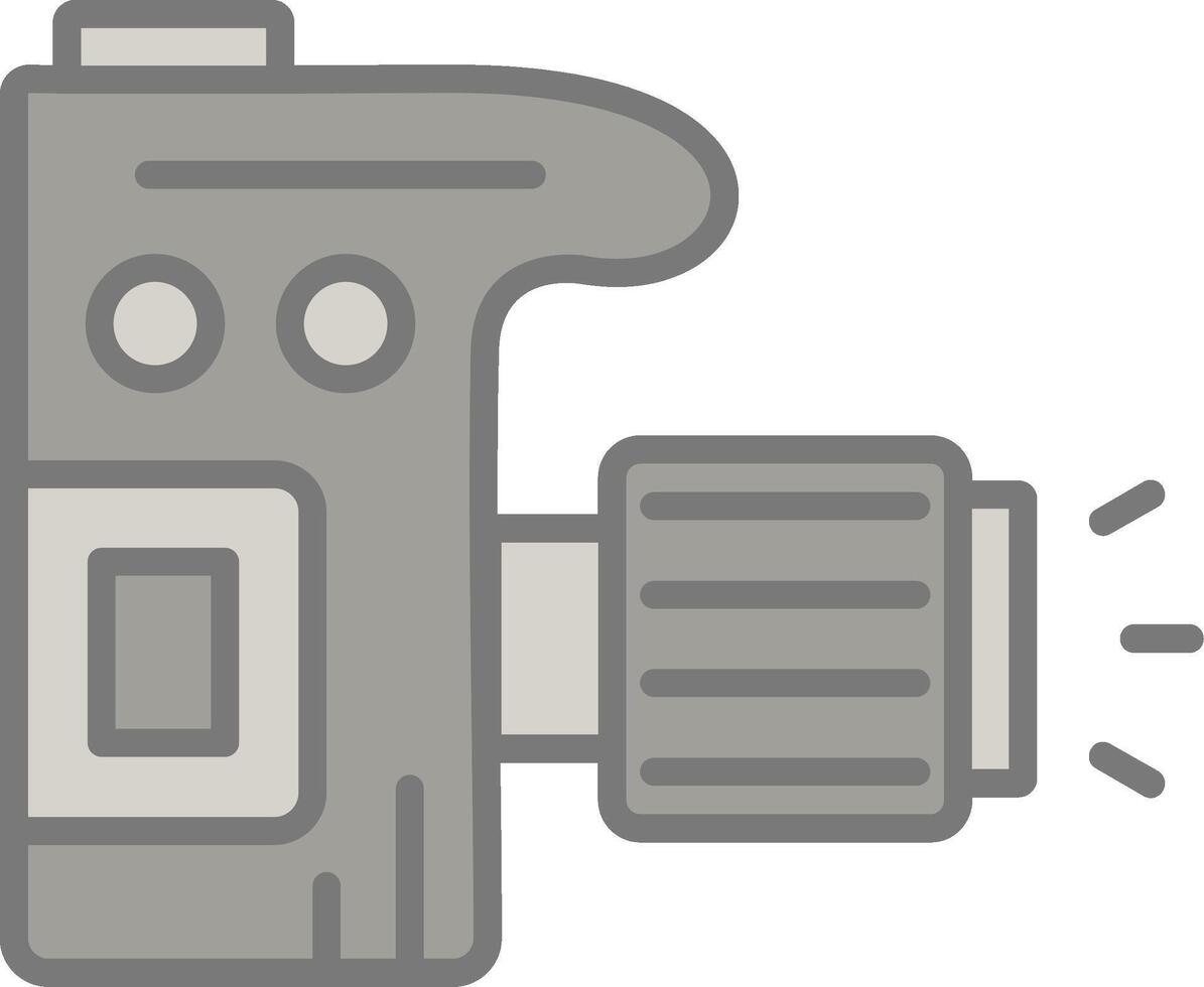 Photo Line Filled Light Icon vector