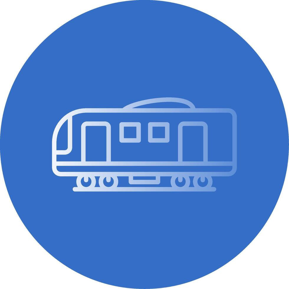 Electric Train Flat Bubble Icon vector