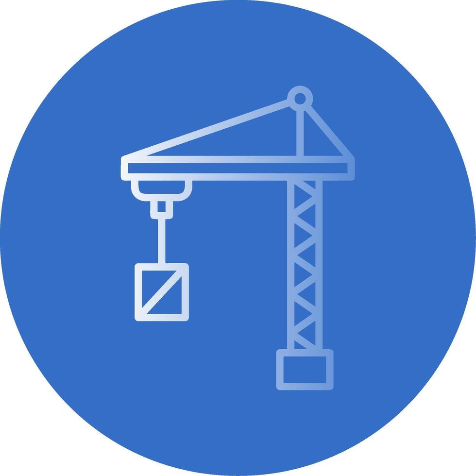 Port Crane Flat Bubble Icon vector