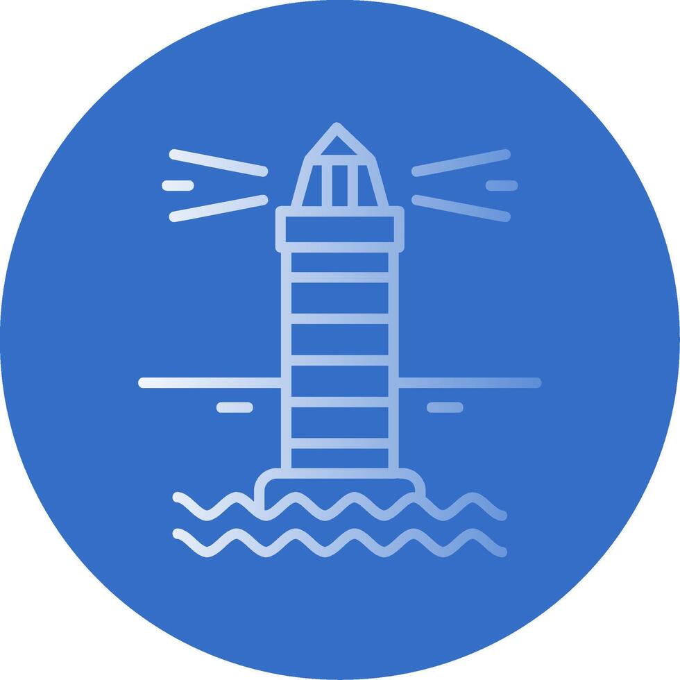 Lighthouse Flat Bubble Icon vector