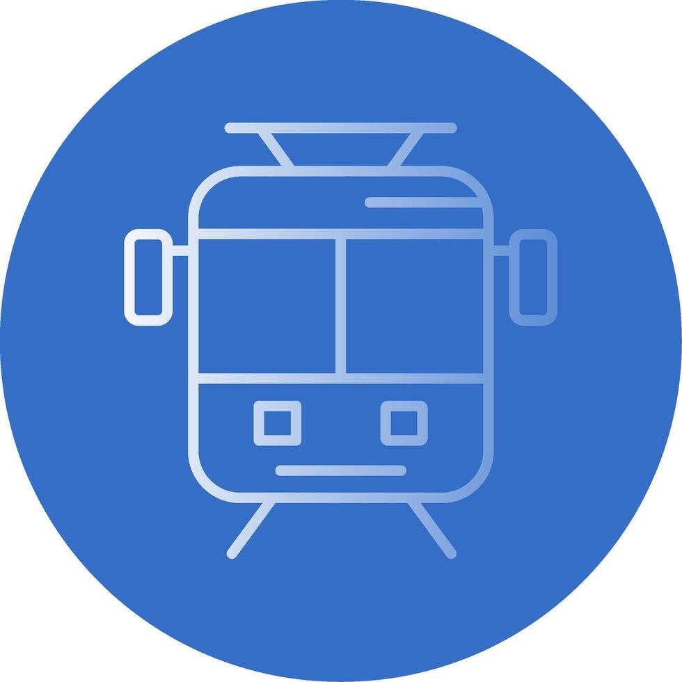 Old Tram Flat Bubble Icon vector