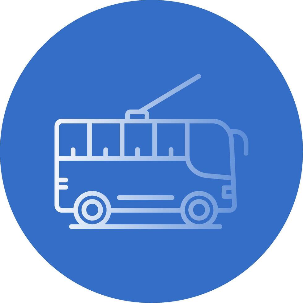 Trolleybus Flat Bubble Icon vector