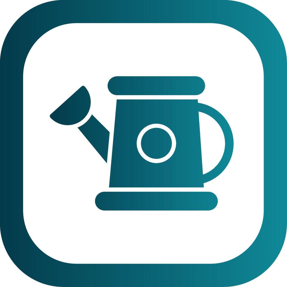 Watering Can Filled Yellow Icon vector