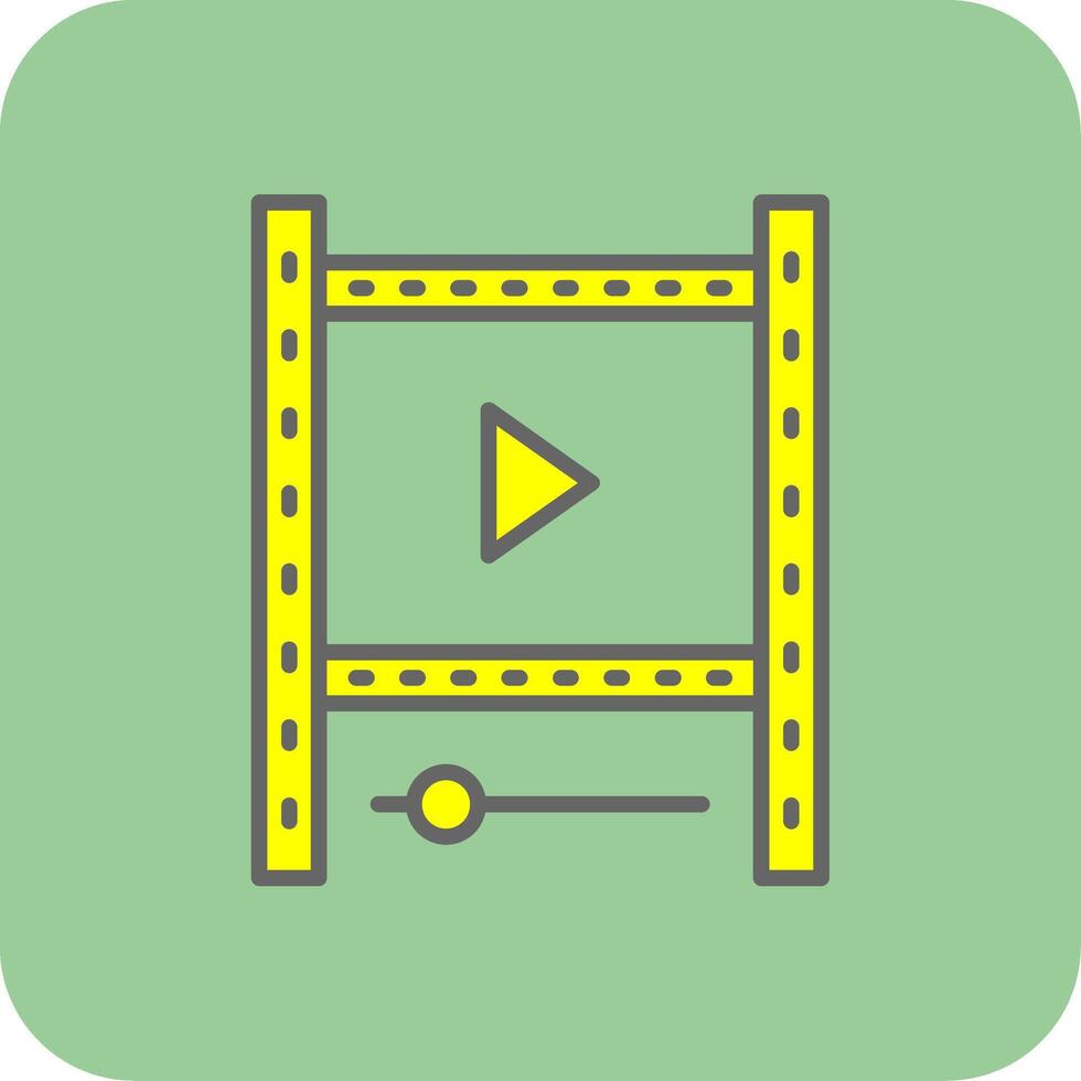 Reel Filled Yellow Icon vector