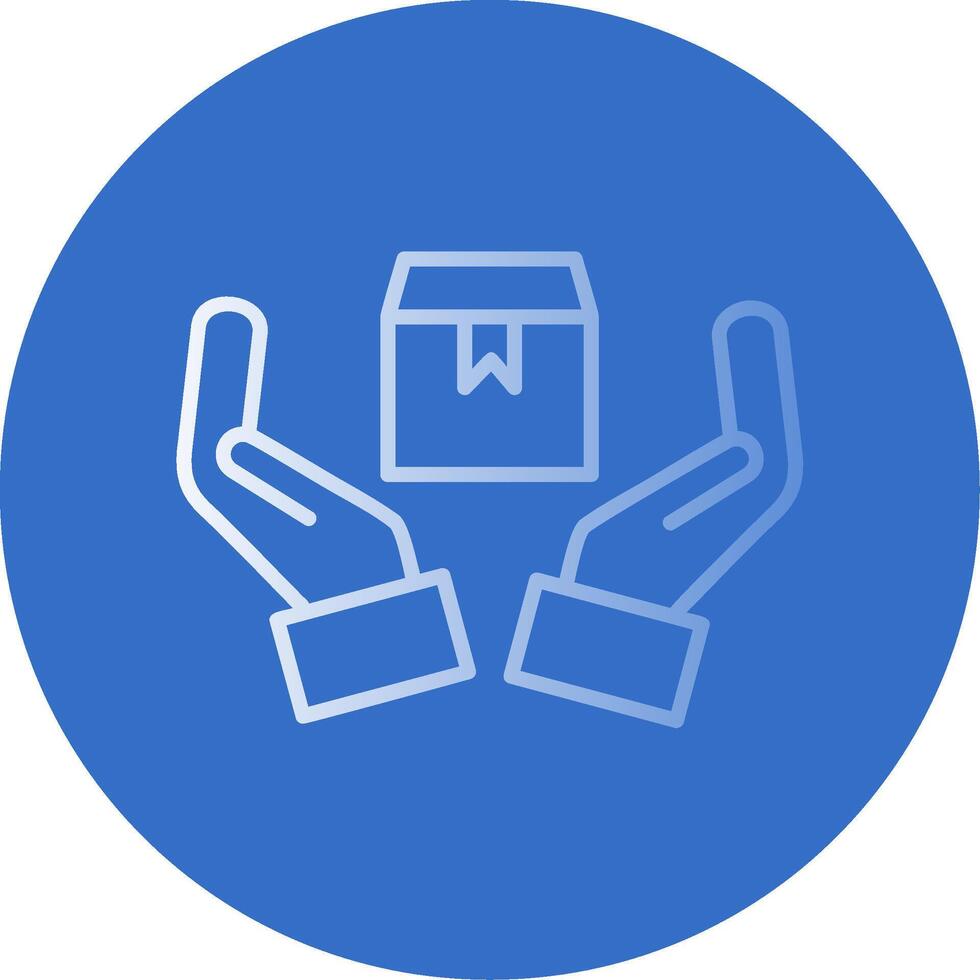 Handle With Care Flat Bubble Icon vector