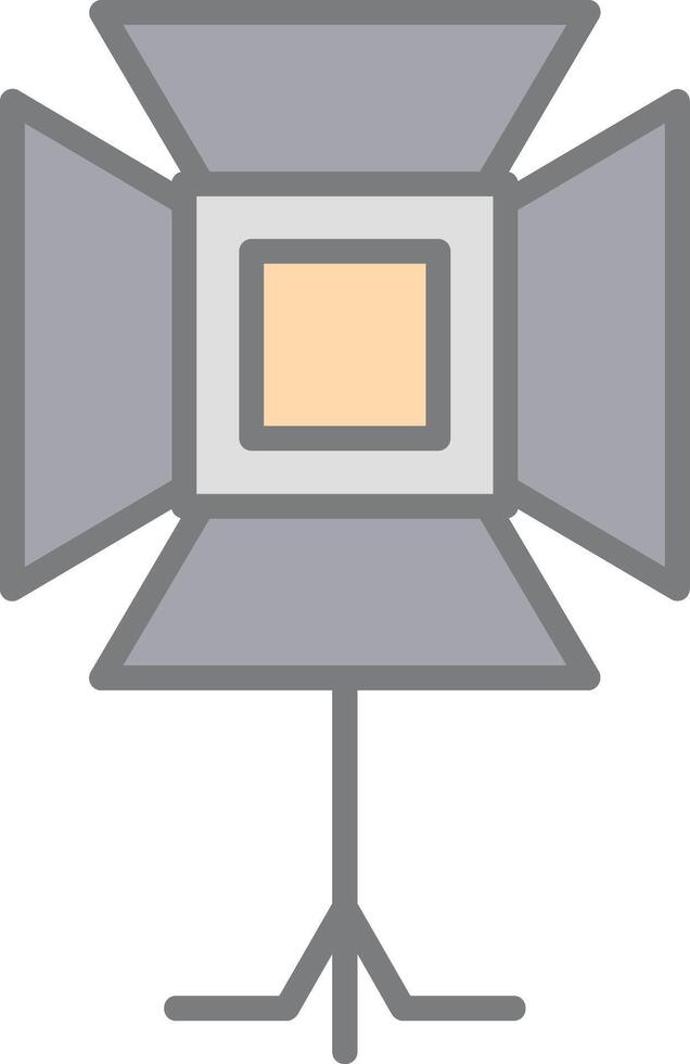 Spotlight Line Filled Light Icon vector