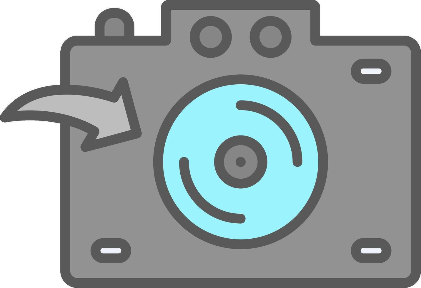 Camera Line Filled Light Icon vector