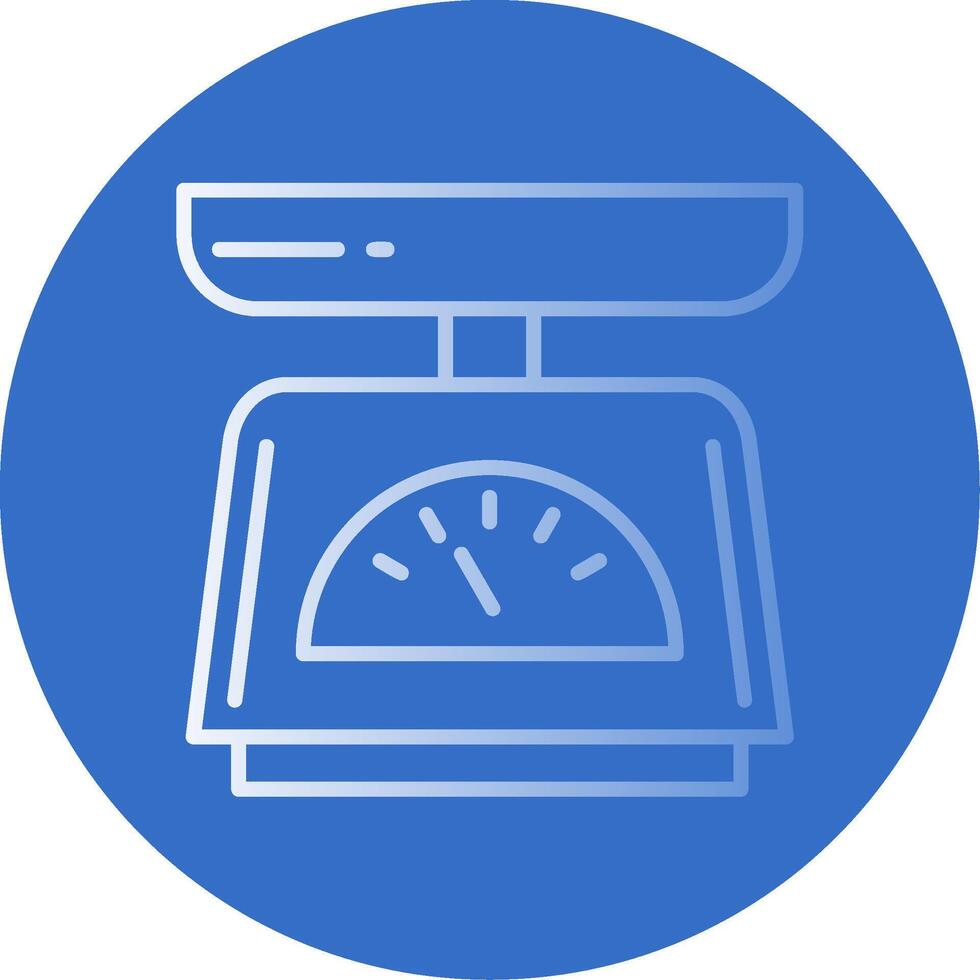 Weighing Flat Bubble Icon vector
