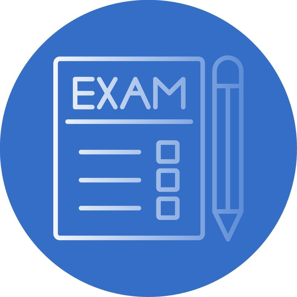 Exams Flat Bubble Icon vector