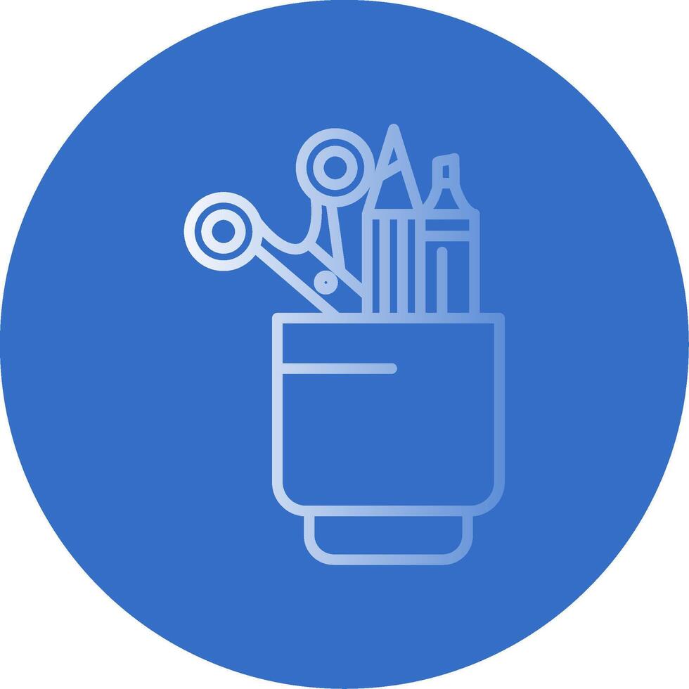 Stationery Flat Bubble Icon vector