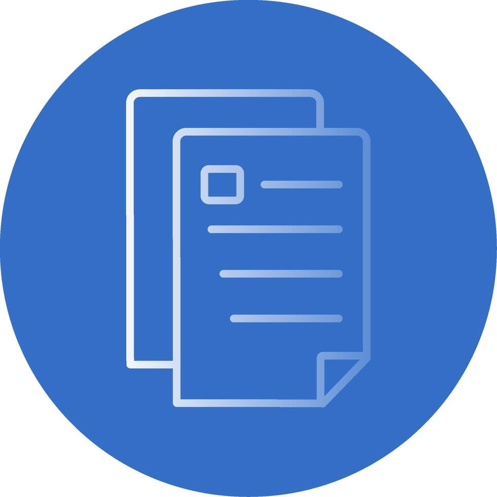 Document Flat Bubble Icon vector
