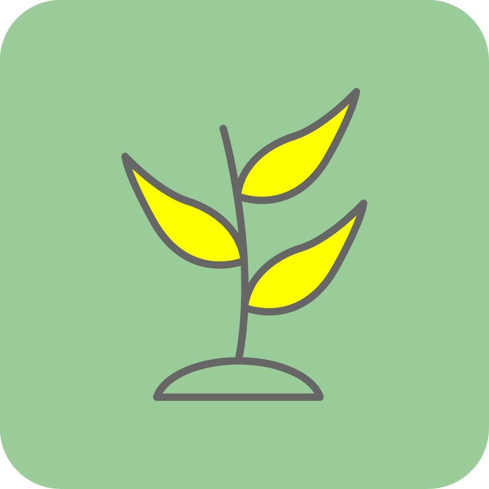 Plant Filled Yellow Icon vector