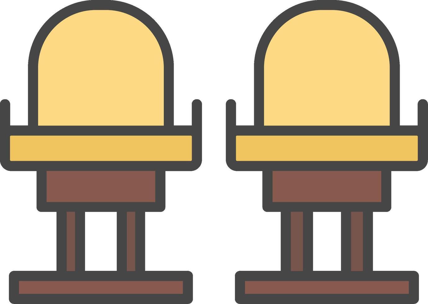 Seats Line Filled Light Icon vector