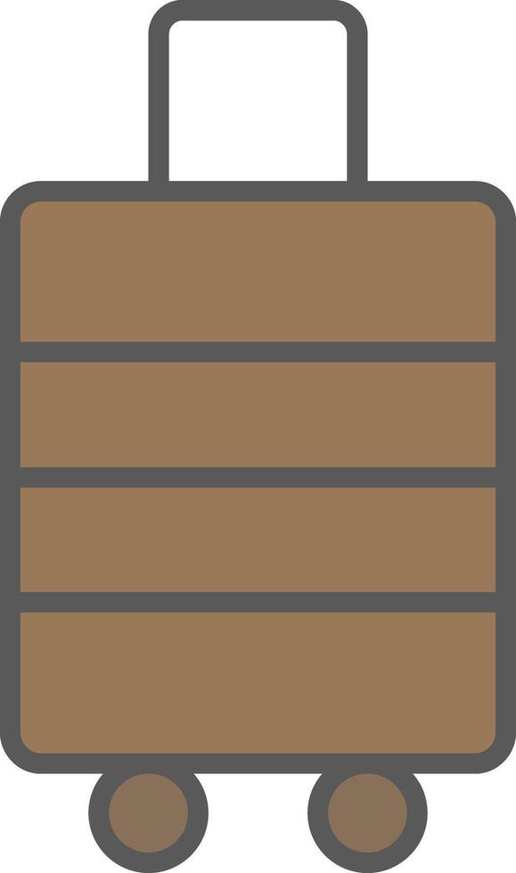 Luggage Line Filled Light Icon vector
