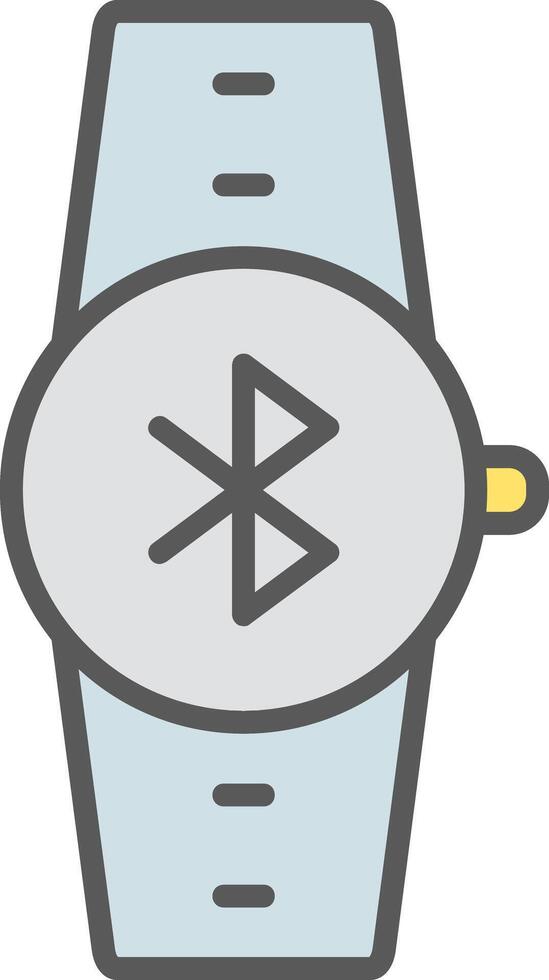 Bluetooth Line Filled Light Icon vector